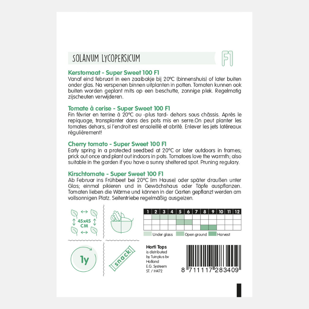 Tomate Supersweet 100 F1 0,2 Gramm Hortitops