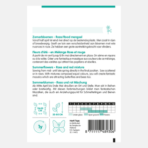 Sommerblumen in Rosa-/Rottönen - Inhalt: 2 Gramm Hortitops