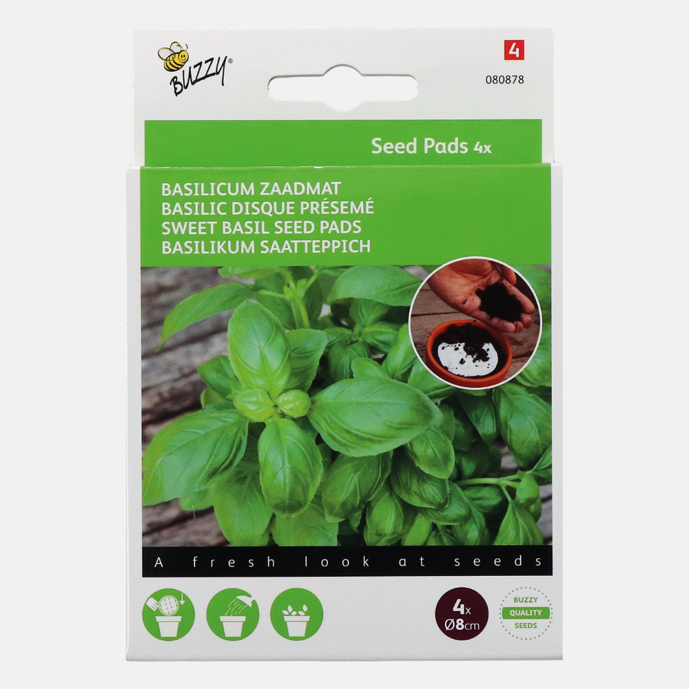 Buzzy® Seedpads Basilicum 4x 8cm