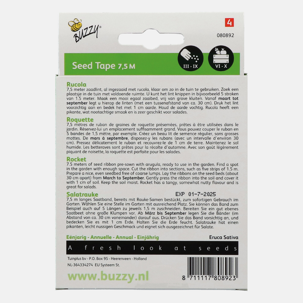 Buzzy® Zaadband Rucola