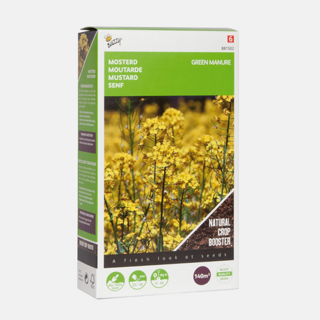 Groenbemester Gele Mosterd 140 Gram Buzzy Seeds