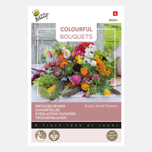 Bouquets colorés Buzzy®. Fleurs séchées rustiques