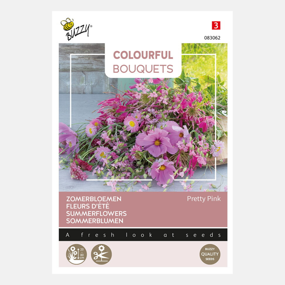 Bouquets colorés Buzzy®. Joli rose