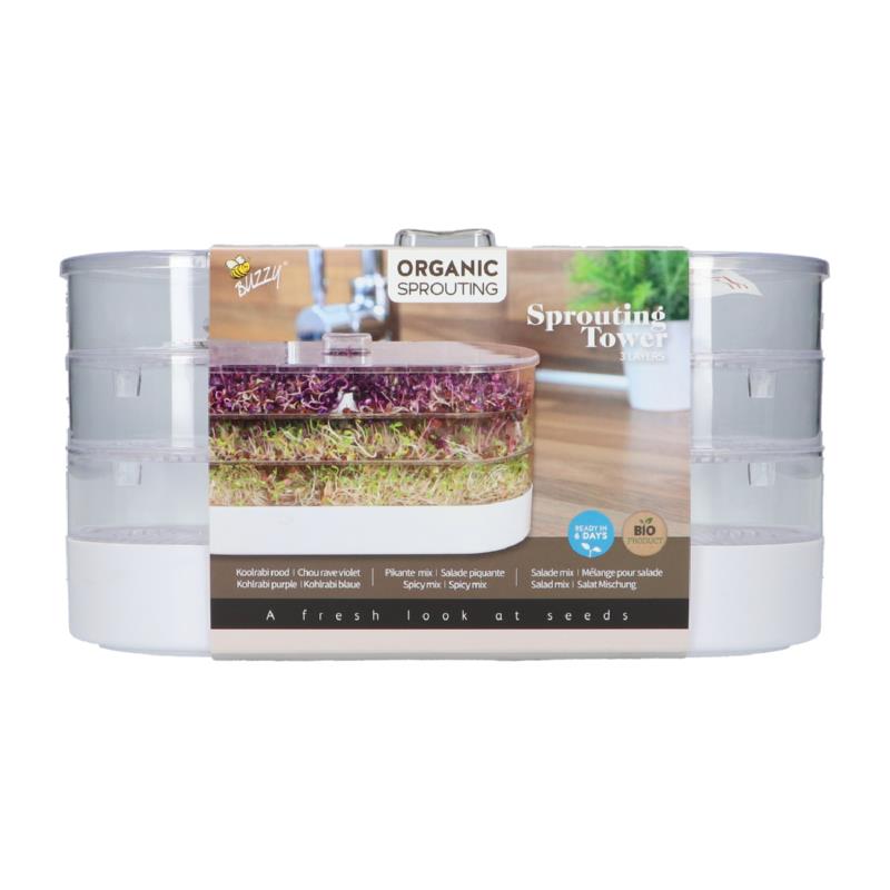 Buzzy Organic Sprouting Tower 3 lagen BIO