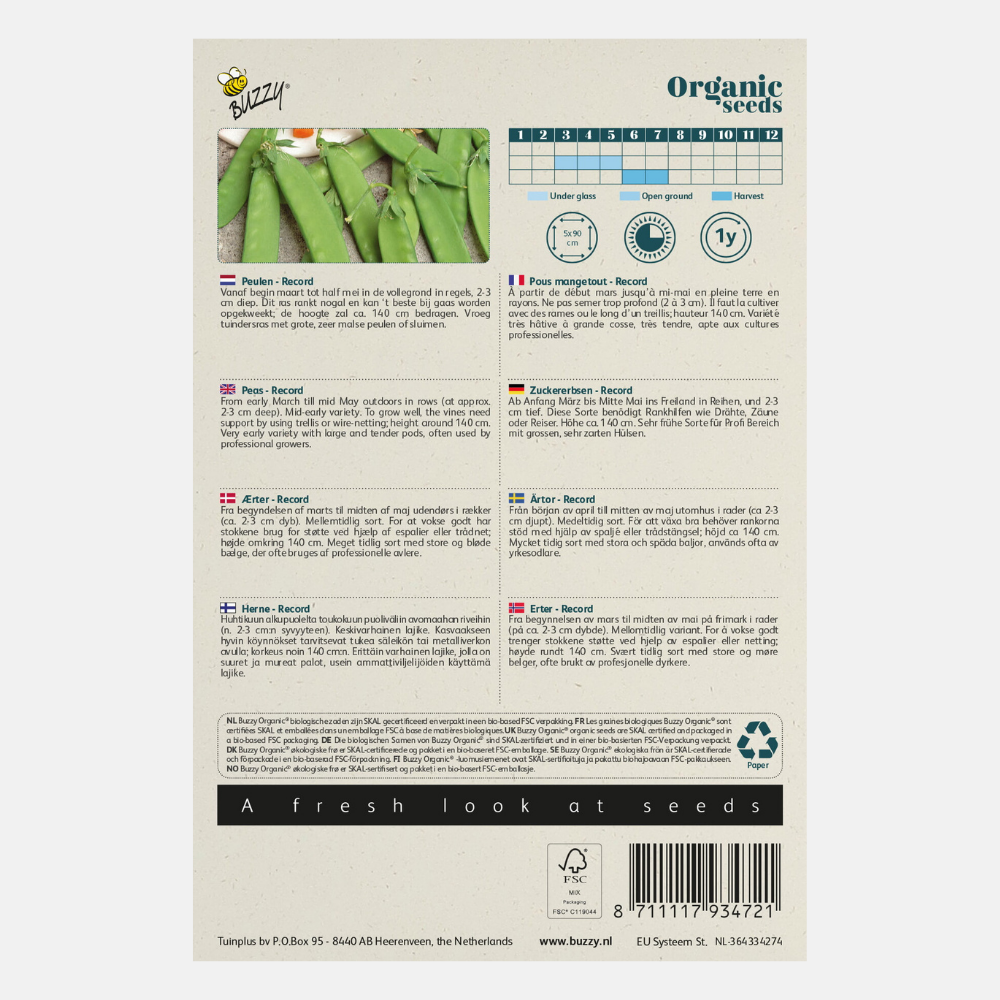 Buzzy® Organic Pods 'Record' BIO