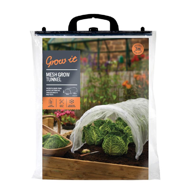 Tunnel de culture Grow-it avec filet anti-insectes 3,1x0,5m