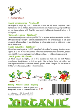 Snack BIO Concombre Picolino - 6 graines