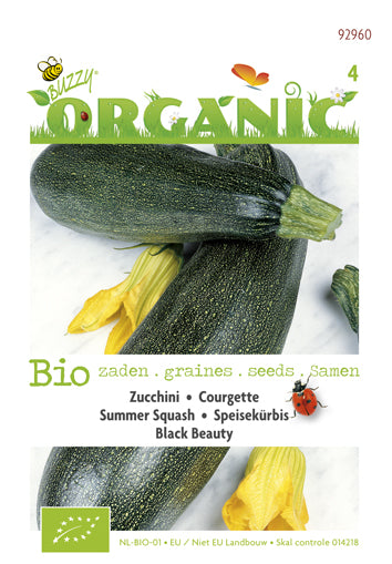 Courgette Black Beauty BIO zaden op Moestuinweetjes.com