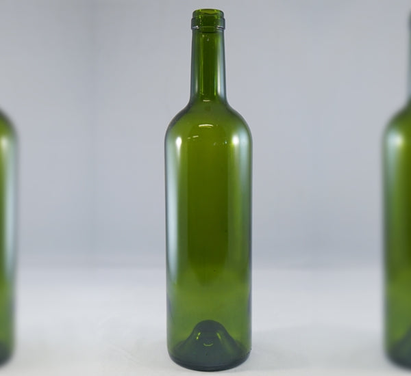 Bouteille bordelaise 75cl verte lourde d'âme