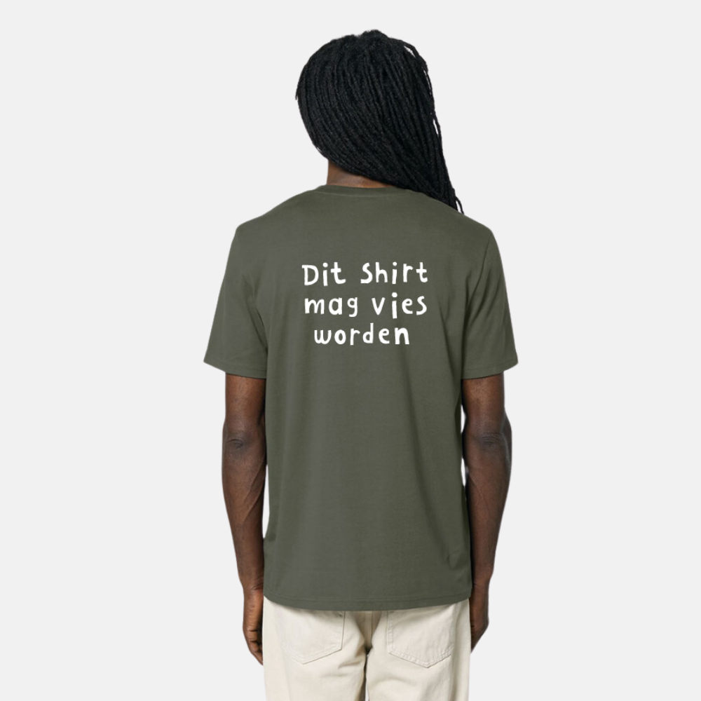 Khakifarbenes T-Shirt – Dieses Hemd kann schmutzig werden 