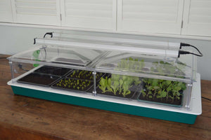 Propagator Vitopod groot 100 W verwarmd met thermostaat en 2 LED groeilampen 90 cm (kies hoogte)