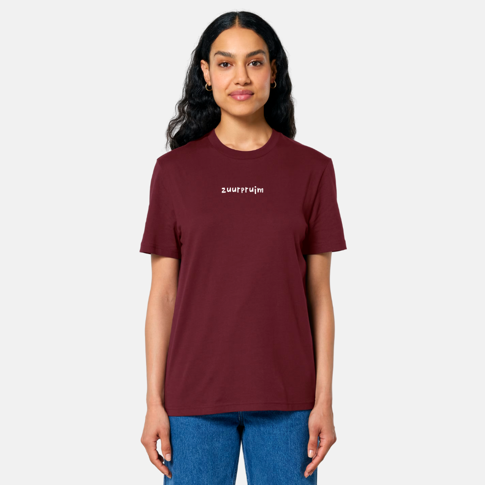 Unisex t-shirt - Zuurpruim geborduurd