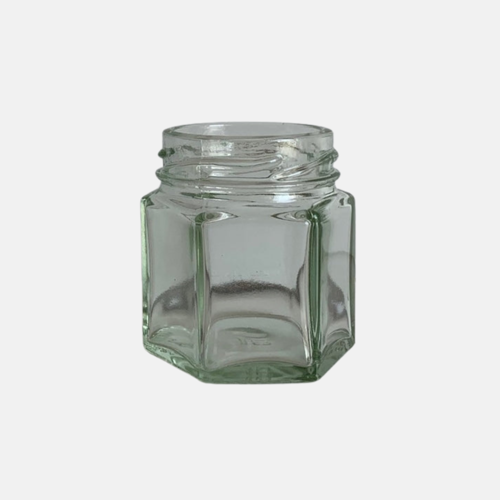 Pot glas 45 ml zeshoekig (kies aantal)