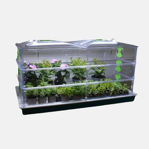 Propagator Vitopod groot 100 W verwarmd met thermostaat en 2 LED groeilampen 90 cm (kies hoogte)