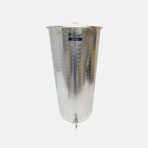 Stainless steel tank 100 liters with floating lid, pump, band and water lock