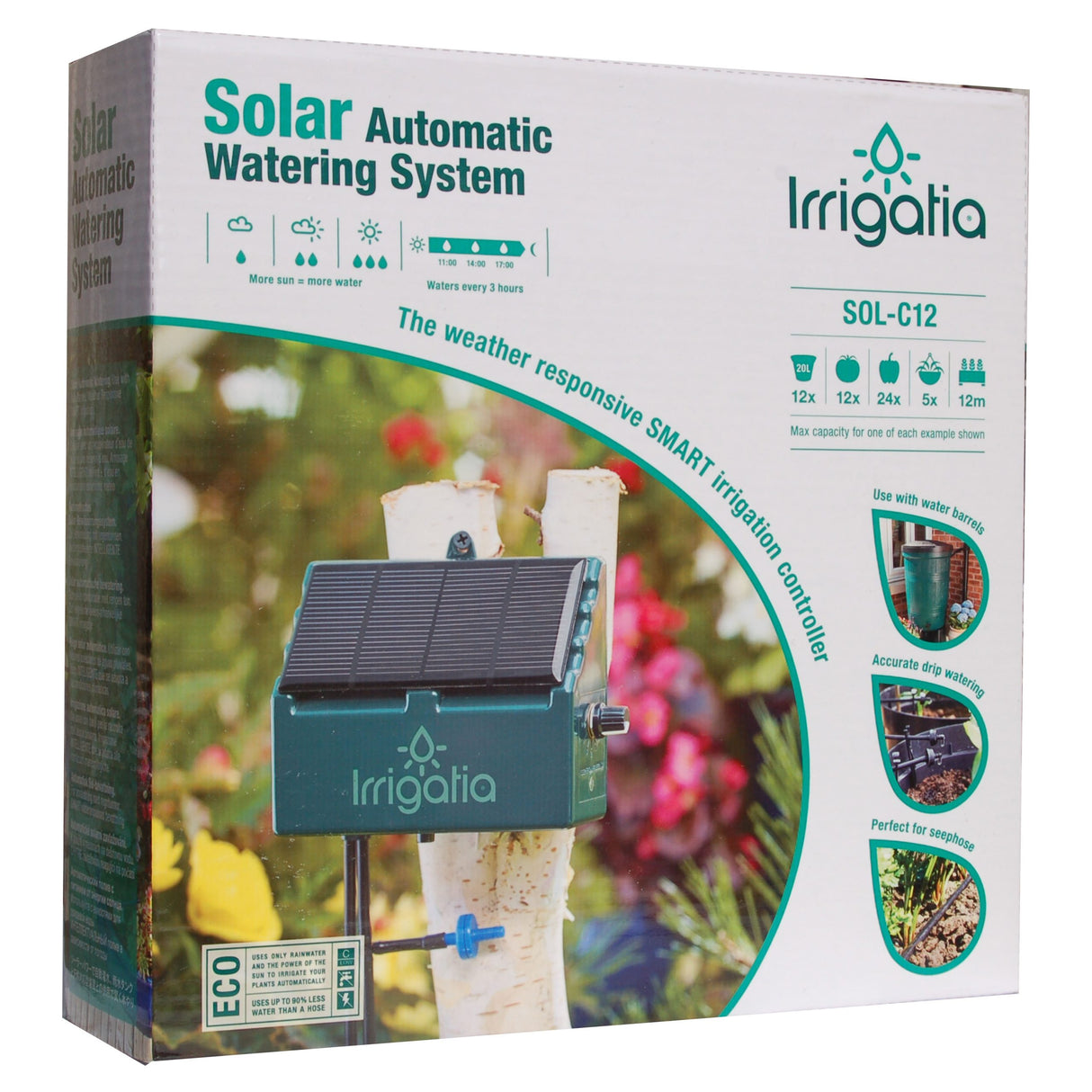 Irrigatia SOL-C12L irrigatie systeem op zonne-energie - Da's slim water geven !