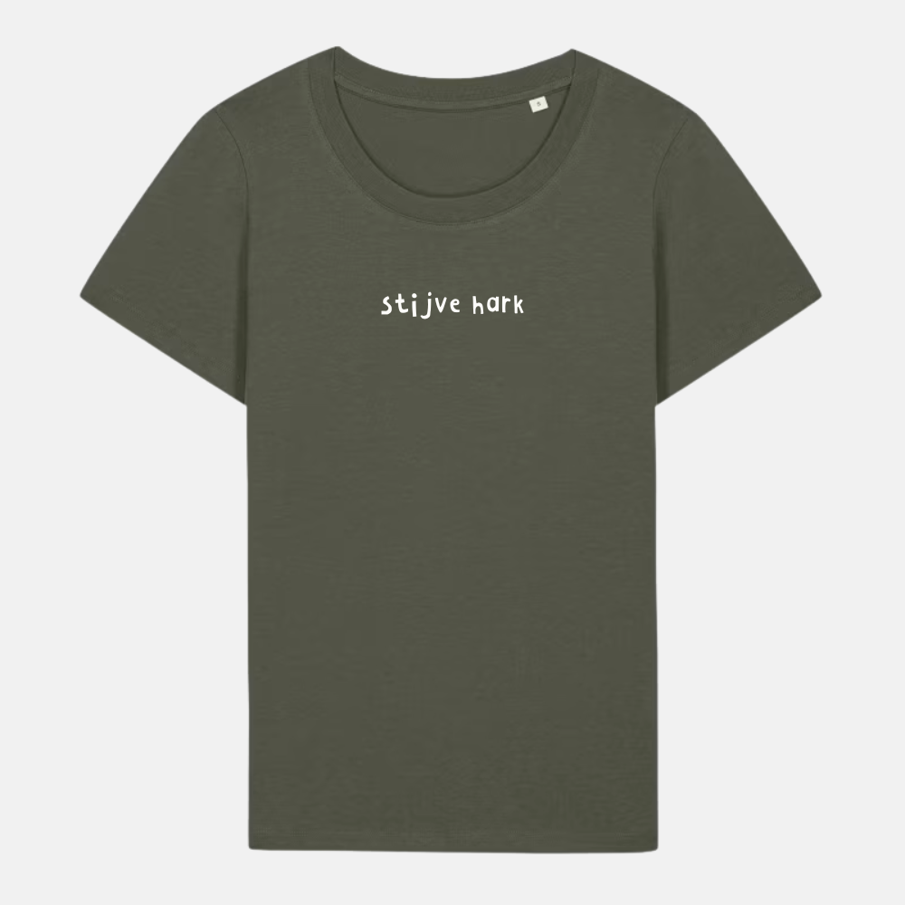 Dames t-shirt - Stijve hark geborduurd