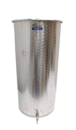 Cuve inox 180 litres avec couvercle flottant, pompe, pneu et joint d'eau