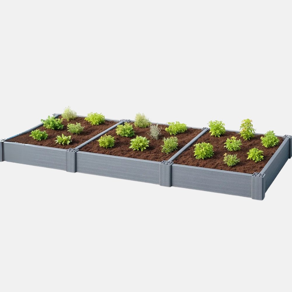 Extension module for recycled vegetable garden box 22 cm high
