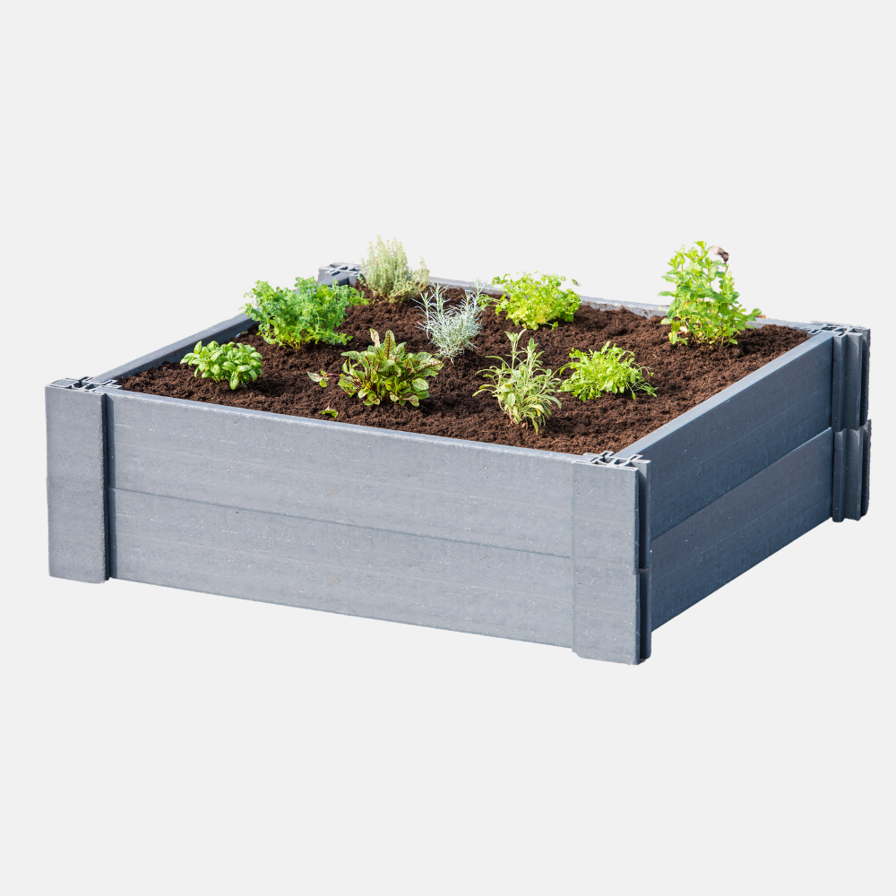 Recycled vegetable garden box 44 cm high
