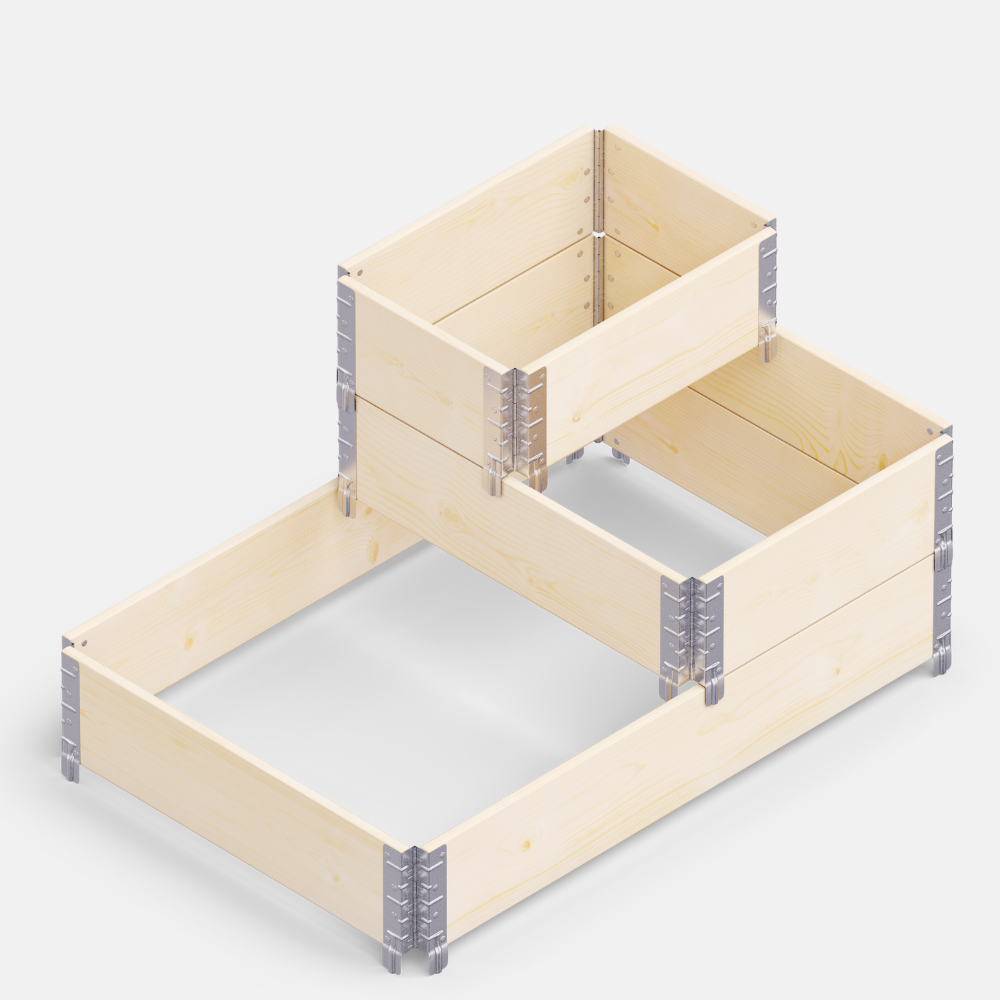 Raised vegetable garden box / pallet edge untreated wood (80x 120 cm)