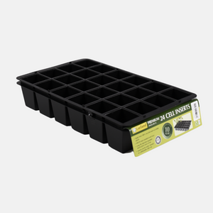 Zaaitray hard kunststof 36,5x22x6 cm - 24 gaten (set van 2)