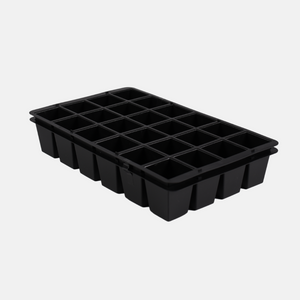 Zaaitray hard kunststof 36,5x22x6 cm - 24 gaten (set van 2)