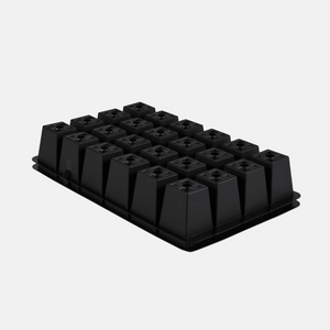 Zaaitray hard kunststof 36,5x22x6 cm - 24 gaten (set van 2)