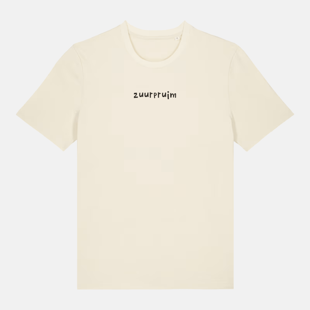 Unisex t-shirt - Zuurpruim geborduurd