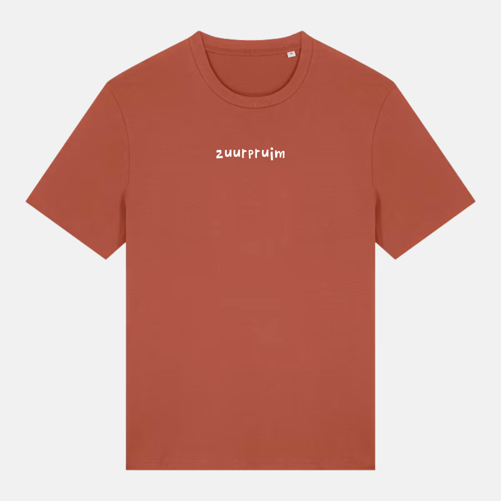 Unisex t-shirt - Zuurpruim geborduurd
