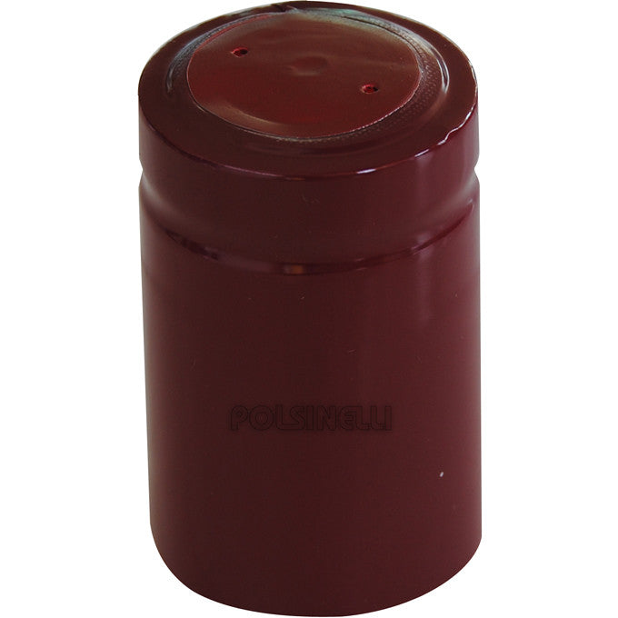 PVC krimpcapsule bordeaux kleur ⌀33 (100 stuks)