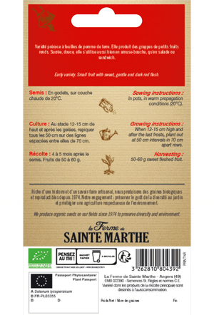 Graines de Tomate Bloody Butcher BIO (variété précoce)