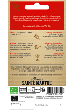 Graines de Tomate 'Ananas' BIO (variété précoce)