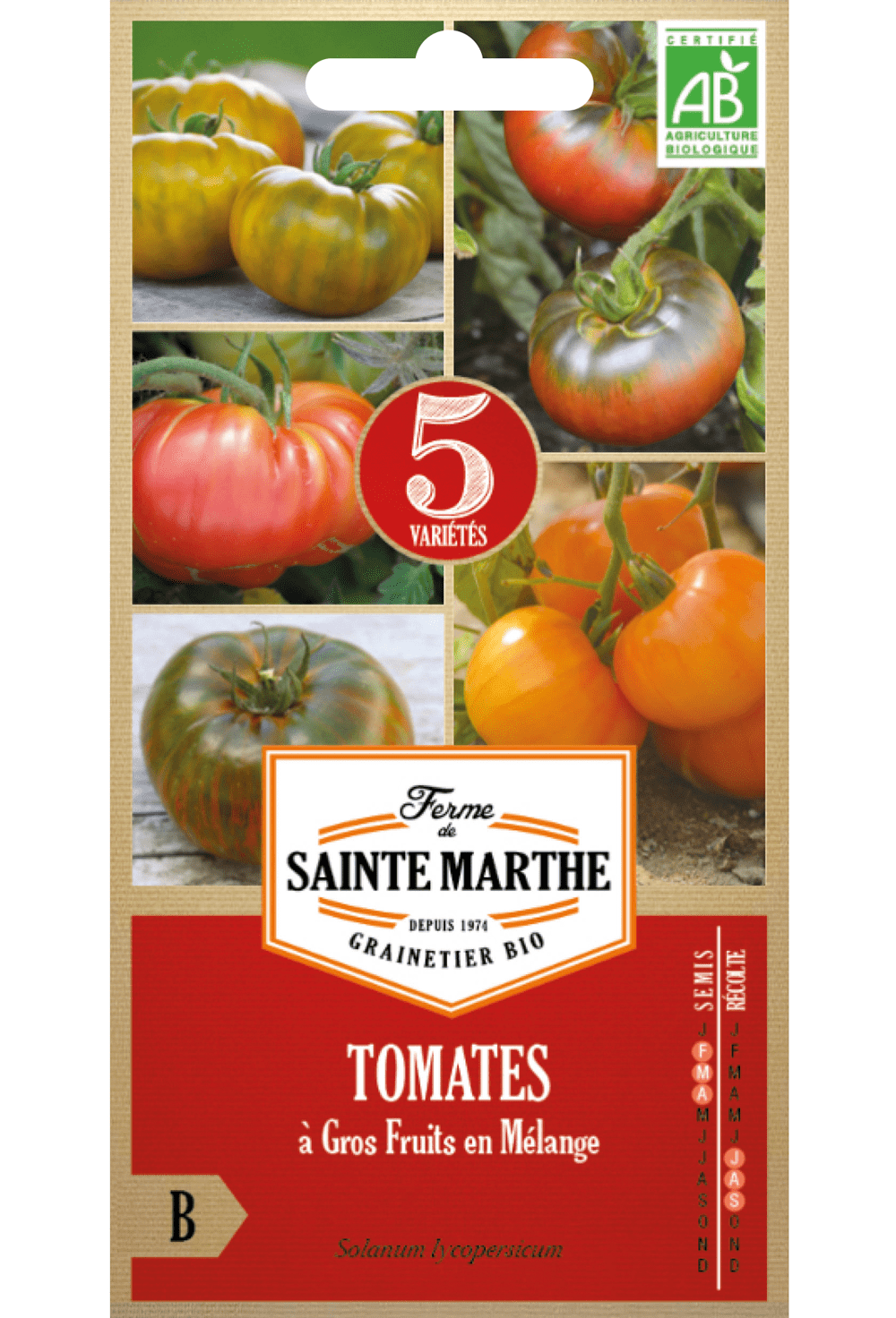 Tomates Beefsteak mélange 5 types de graines BIO