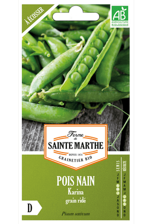 Pois vert faible Karina (graines froissées) 80 g Graines BIO