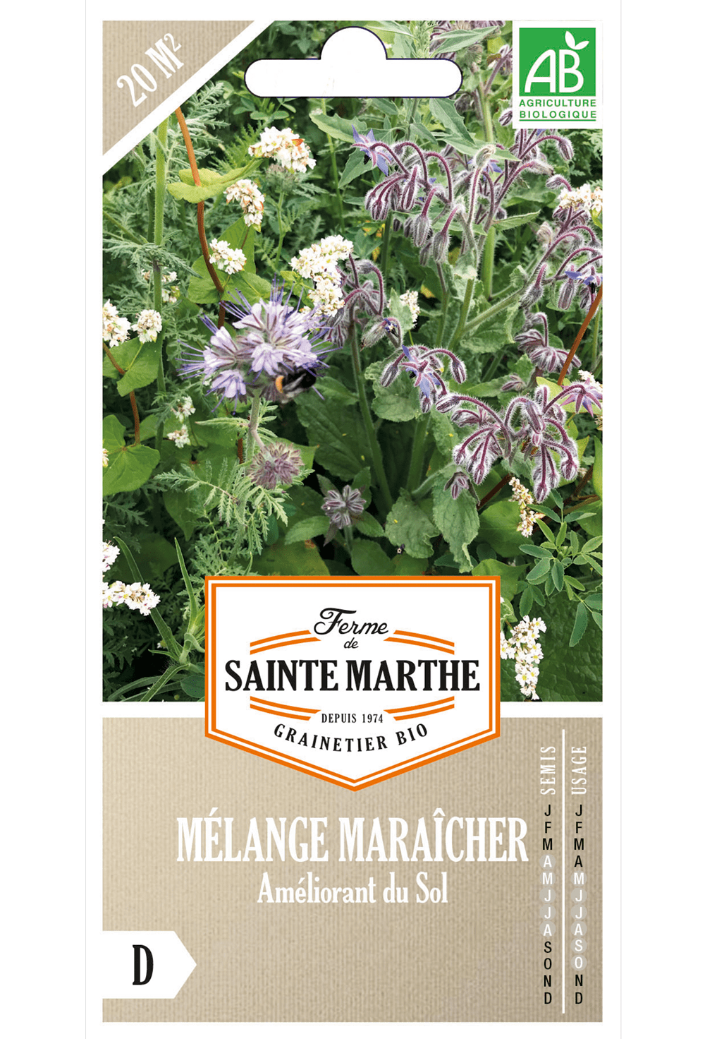 Mélange d'amendement de sol potager annuel - pour 20 m² Semences BIO