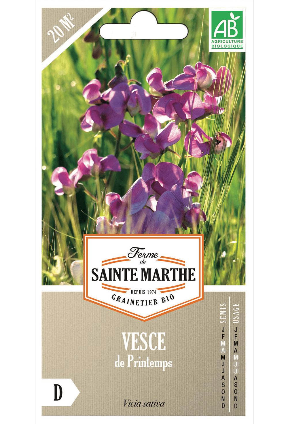 Vesce annuelle de printemps - pour 20 m² Graines BIO