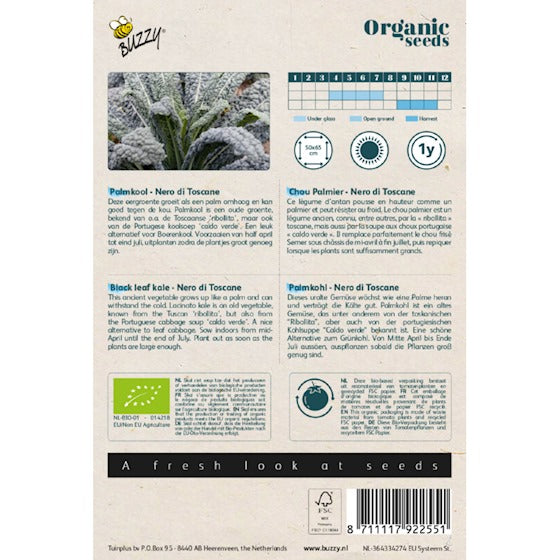 Buzzy Organic Palmkool Nero di Toscana (BIO) - inh.: 0.5 gram