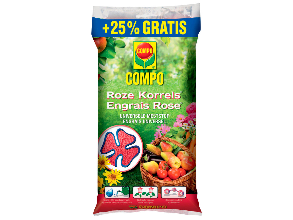 Compo - Dünger rosa Granulat 8 kg + 2 kg gratis