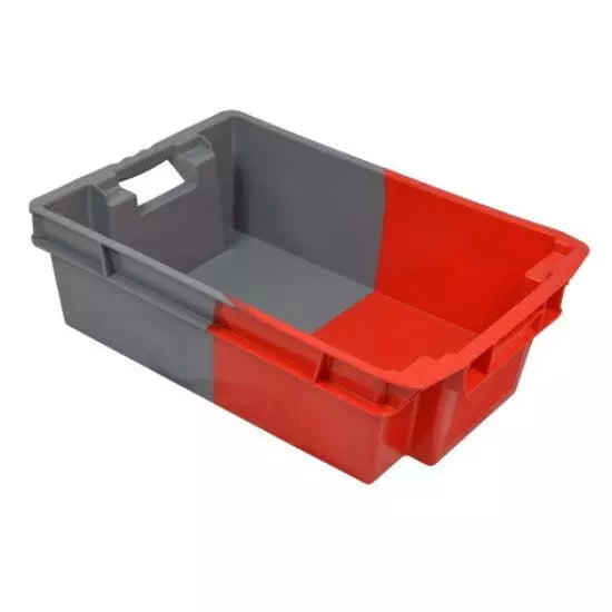 Oogstkrat stapelbaar 60x40x20 cm met dichten bodem